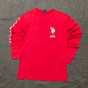 USPA Bold Red Graphic Long Sleeve T-Shirt