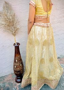Gold Embroidered Lehenga Choli Set