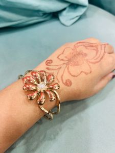 Flower Design Cuff Bracelet