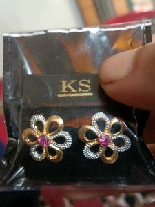 Elegant Flower &amp; Bow Earrings 3 pis Set