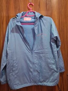 Blue Hooded Jacket
