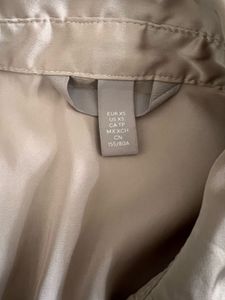 Champagne Satin Button-Down Shirt
