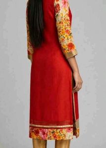 Elegant Red Floral Kurta Set