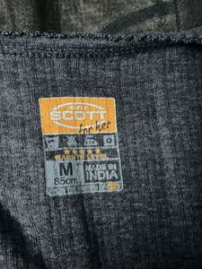 Ribbed Grey Long Sleeve Warmer