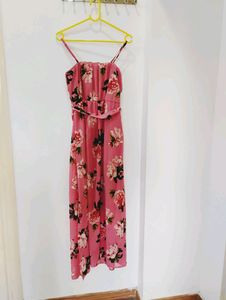 Floral Strappy Dress with Belt