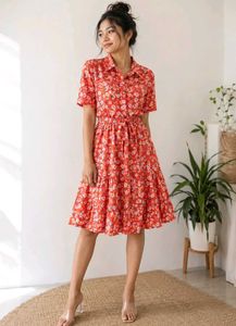 Floral Print Midi Dress