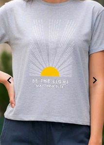 Shein Be the Light Graphic Tee