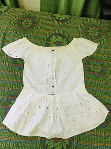 White Off-Shoulder Eyelet Top