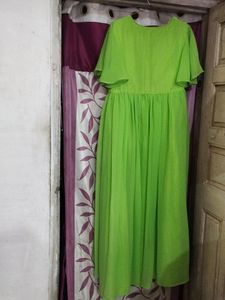 Asymmetric Green Maxi Dress