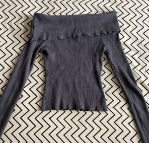 Rib-Knit Off the shoulder Top