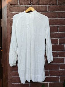 Chic White Long Sleeve Blouse