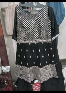 DIWALI OFFER heavy stone worked frock sharar