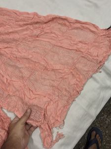 Light Pink Textured Scarf