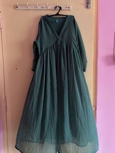 Elegant Teal Ethnic Gown