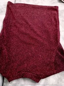 brand new Sparkly Burgundy Mock Neck Top
