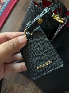 Prada Black Leather Tote Bag