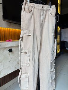 Women's Beige Cargo Pants