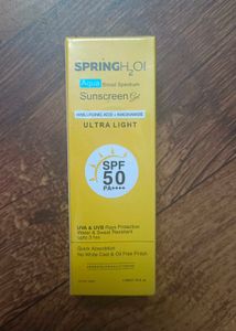 Spring H2O'S sunscreen gel with no white cast
