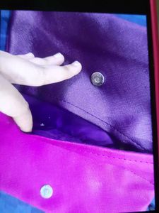 Vibrant Pink &amp; Maroon Clutch
