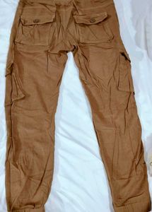 Men's Brown Cargo Jogger Pants