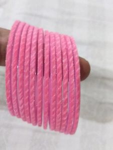 Pink Velvet Glass Bangle