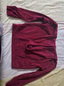Burgundy 'Hey' Graphic Hoodie