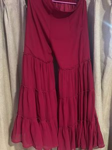 Beautiful Embroidered Maroon Ethnic Gown