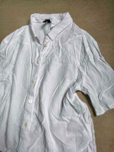 H&amp;M White crop Shirt