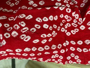 Red Bandhani Print Kurta