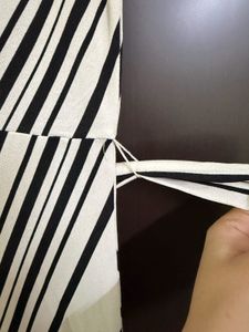 H&amp;M Chic Striped Midi Dress
