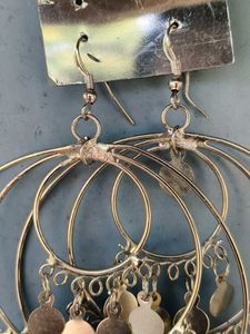 Boho Hoop Earrings with Coin Charms