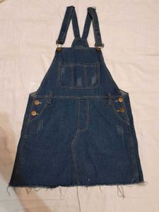 Blue Denim Pinafore Dress