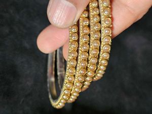 Pearl Golden Bangles