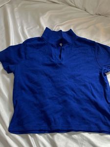 Vibrant Blue High Neck Top