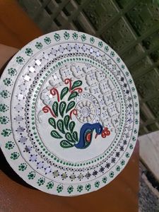 beautiful peacock 🦚 lippan art 🎨✨️