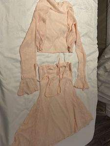 pink Korean co ord dress