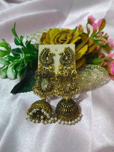 Antique Gold Long Earrings