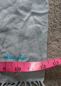 Light Blue Scarf with Tassels
