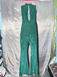 Emerald Green Velvet Jumpsuit