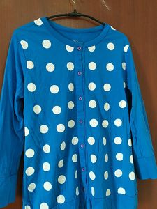 POLKA DOT COTTON CARDIGAN