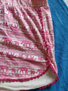 Pink Elephant Print Skirt