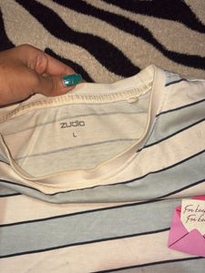 Striped T-Shirt with Cute Envelope Graphic