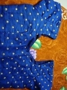 Blue Dotted Blouse