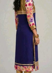 Stylish purple &amp; Floral Print Kurti Set