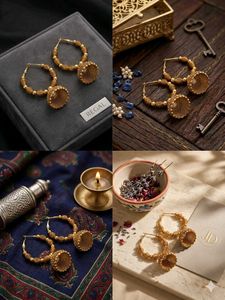 Elegant Gold Jhumka Hoop Earrings