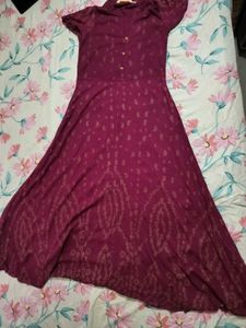 Maroon Paisley Print Dress