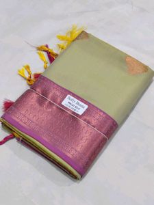 Elegant Soft Malai Silk Allover Boota Saree