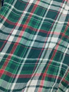 Green Plaid Button-Up Shirt