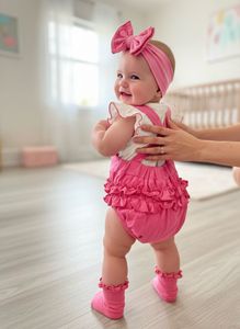 Adorable Pink Cat Romper