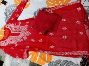 Georgette Chicken Kari Kurta With Inner...
